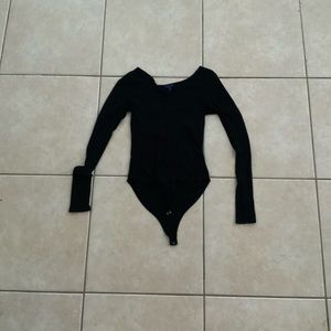 vneck black bodysuit